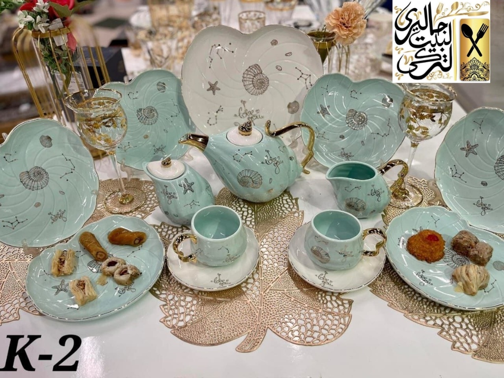 طقم شاي وجاتوه بورسيلين 24 قطعه 