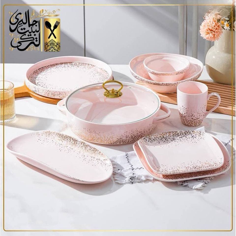 طقم عشاء 35 قطعه منقط 