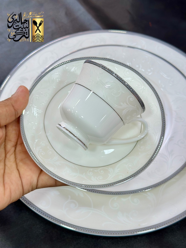   طقم سفرة LGمدور62 قطعةرسومات سادة Deeb 