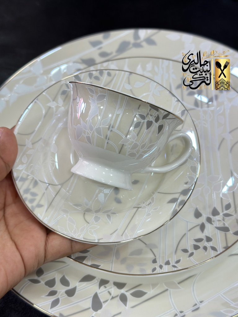   طقم سفرة مدور سادة 60 قطعة s.l