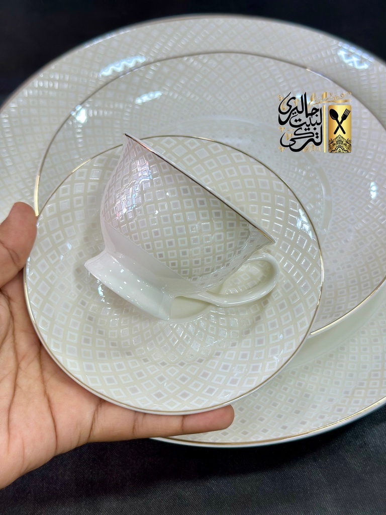 طقم سفرة 60 قطعة مدور سادة S.L