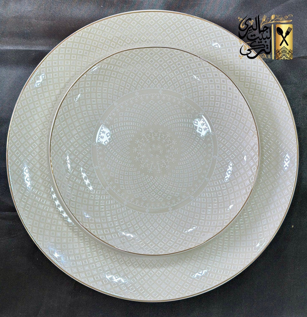 طقم سفرة 60 قطعة مدور سادة S.L