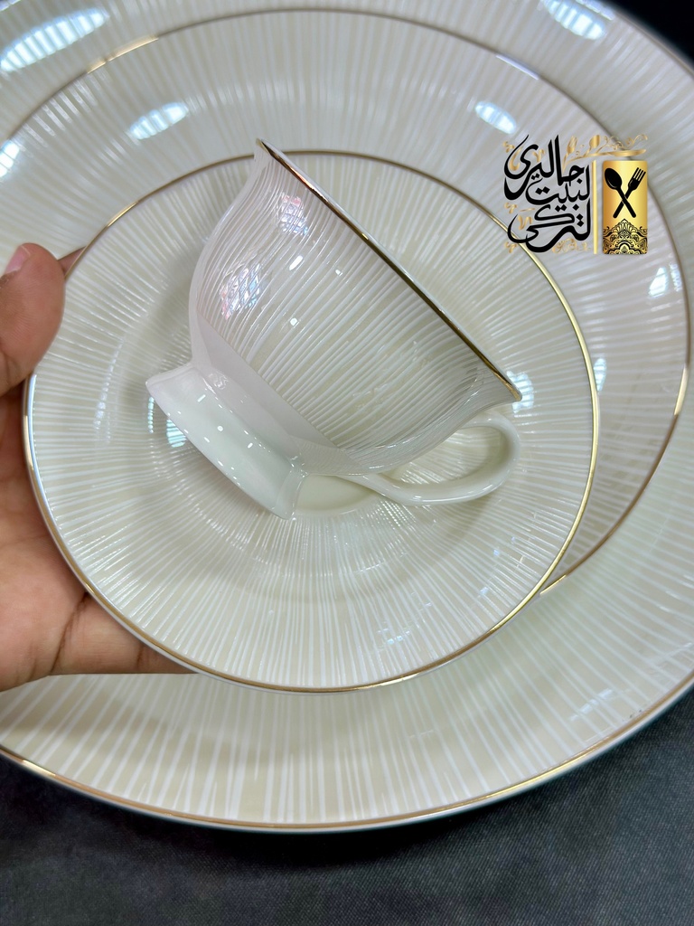 طقم سفرة 60 قطعة مدور سادة S.L