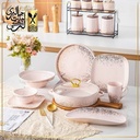 طقم عشاء 35 قطعه منقط 