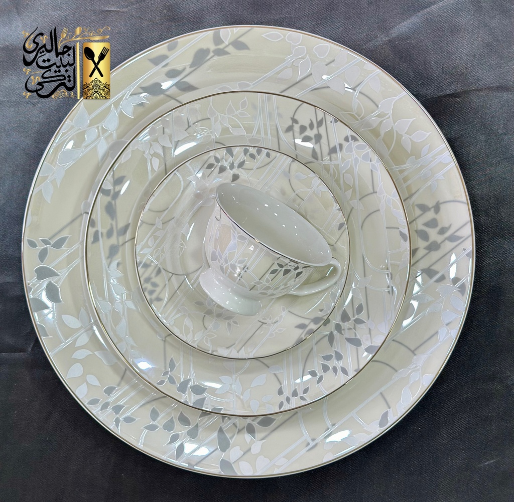   طقم سفرة مدور سادة 60 قطعة s.l