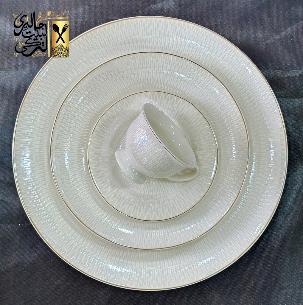 طقم سفرة 60 قطعة مدور سادة S.L