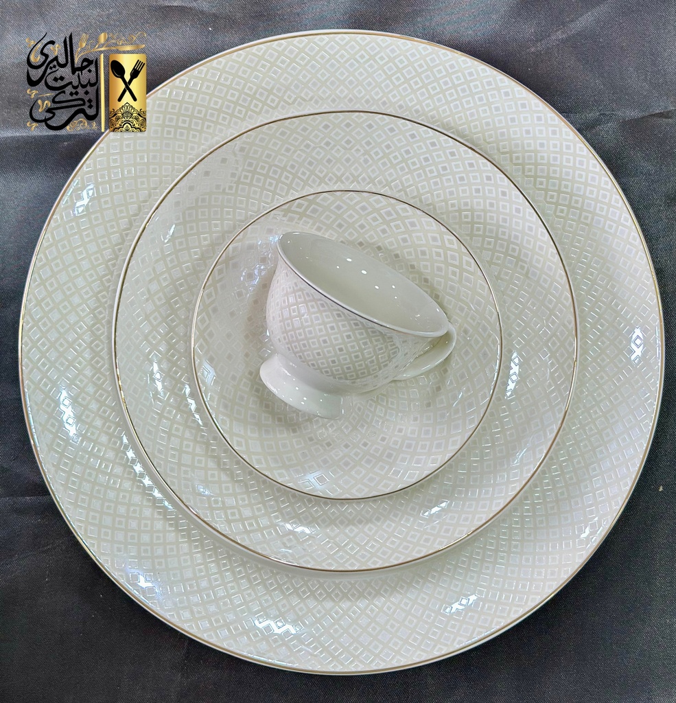 طقم سفرة 60 قطعة مدور سادة S.L